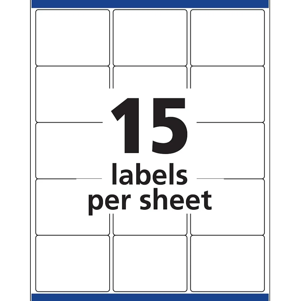Outlet Avery Sure Feed Laser/Inkjet ID Labels, 2" x 2-5/8", White, 225 Labels/Pack (6572)