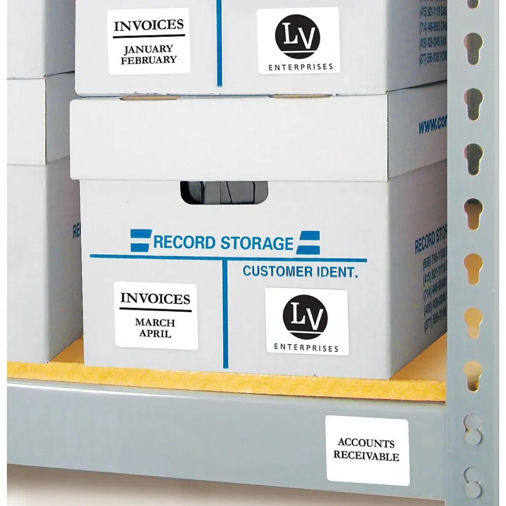 Outlet Avery Sure Feed Laser/Inkjet ID Labels, 2" x 2-5/8", White, 225 Labels/Pack (6572)
