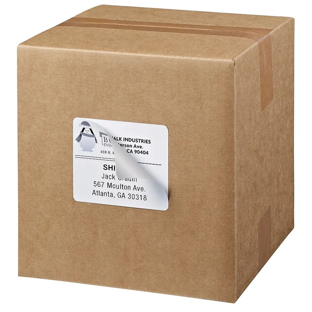 Clearance Avery TrueBlock Inkjet Shipping Labels, 3-1/3" x 4", White, 600 Labels/Box (8464)