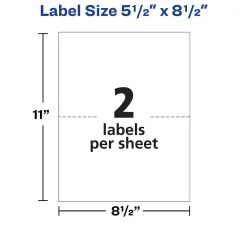 Outlet Avery TrueBlock Inkjet Shipping Labels, 5-1/2
