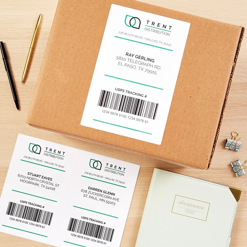 Outlet Avery TrueBlock Inkjet Shipping Labels, 5-1/2" x 8-1/2", White, 50 Labels/Pack (8126)