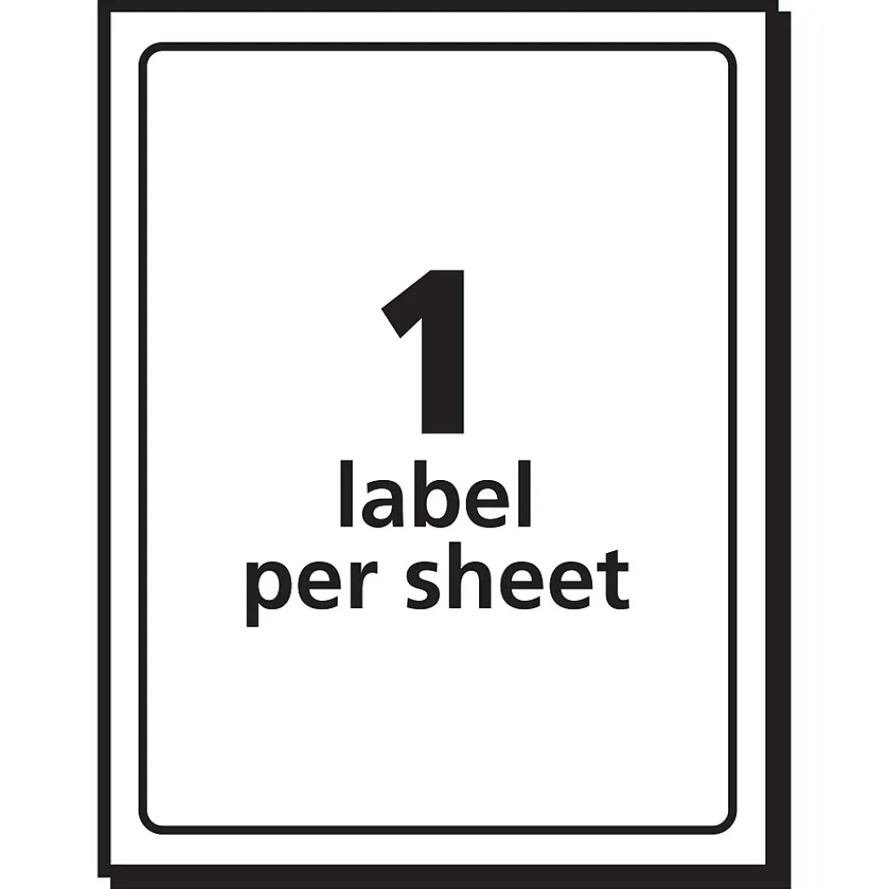 Clearance Avery TrueBlock Laser/Inkjet Shipping Labels, 4" x 6", White, 20 Labels/Pack (5292)