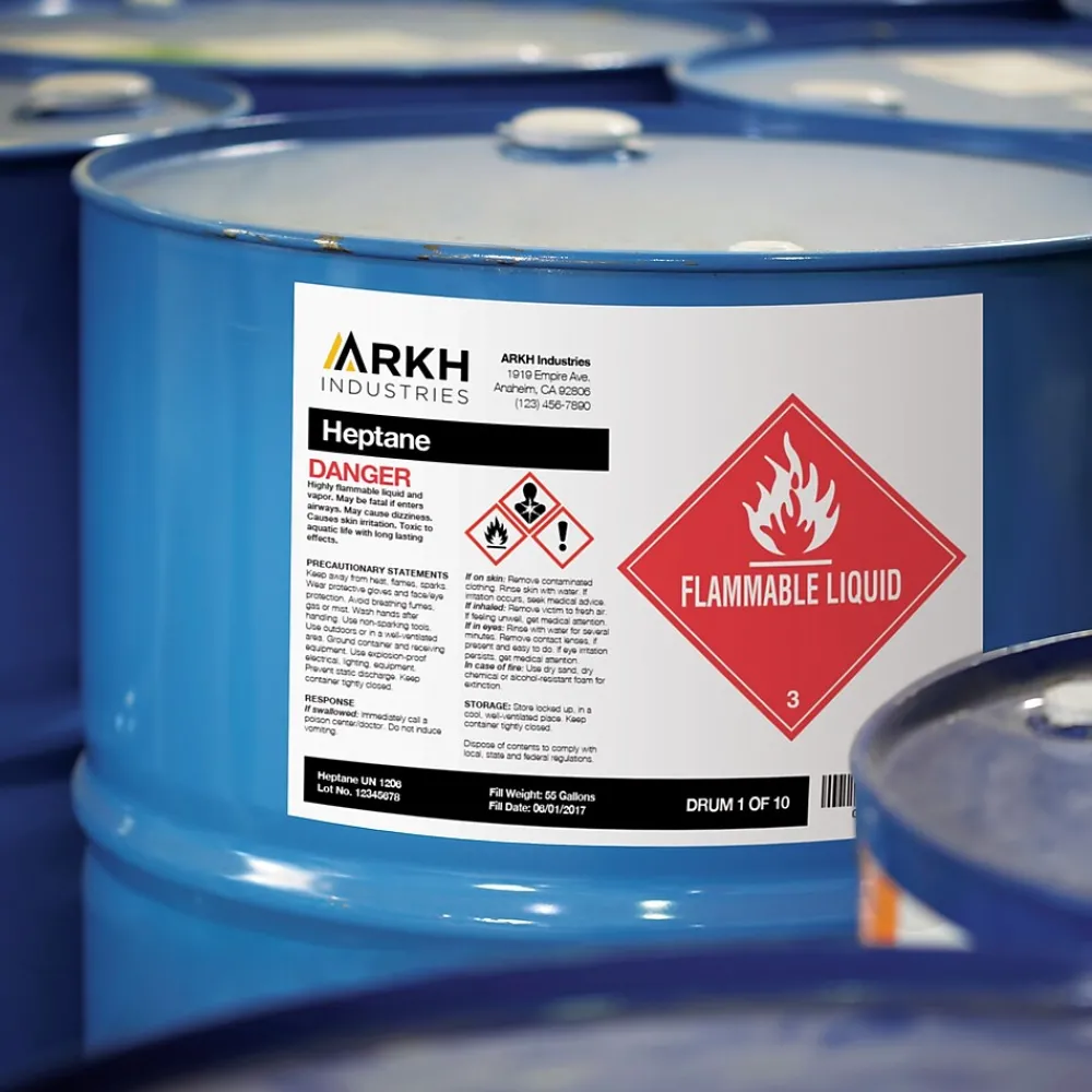 Outlet Avery UltraDuty Waterproof Laser GHS Chemical Labels, 8-1/2" x 11", White, 500 Labels/Box (60507)