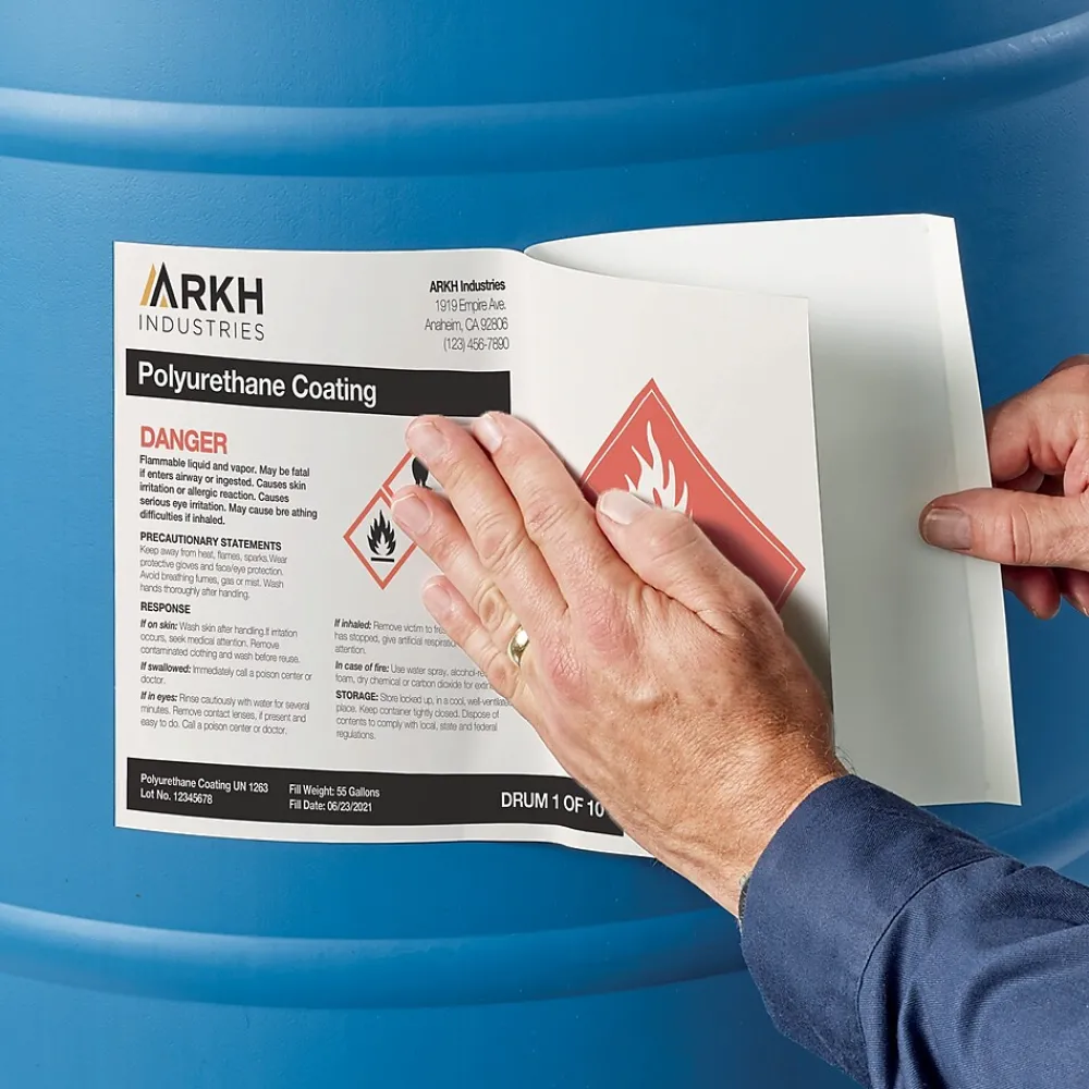Best Avery UltraDuty Waterproof Laser GHS Chemical Labels, 8-1/2" x 11", 50 Labels/Box (60501)