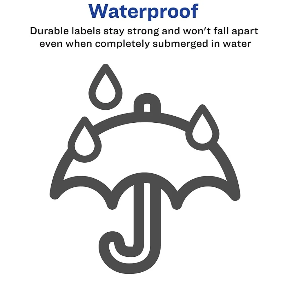Discount Avery Waterproof Laser Shipping Labels, 5-1/2" x 8-1/2", Matte White, 100 Labels/Box (5526)