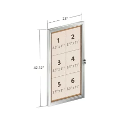 Bulletin*Azar Cork Enclosed Bulletin Board, 42.32" x 23.03" (300232)