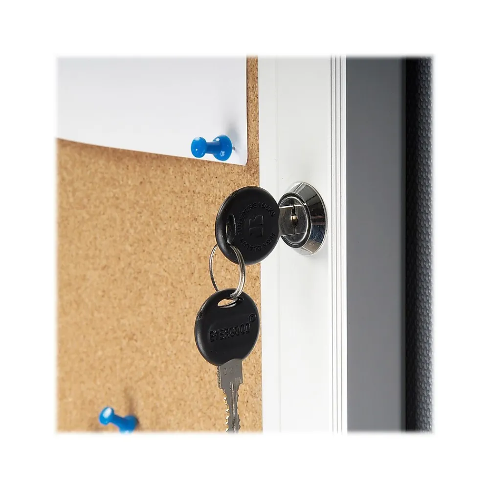 Bulletin*Azar Cork Enclosed Bulletin Board, 42.32" x 23.03" (300232)