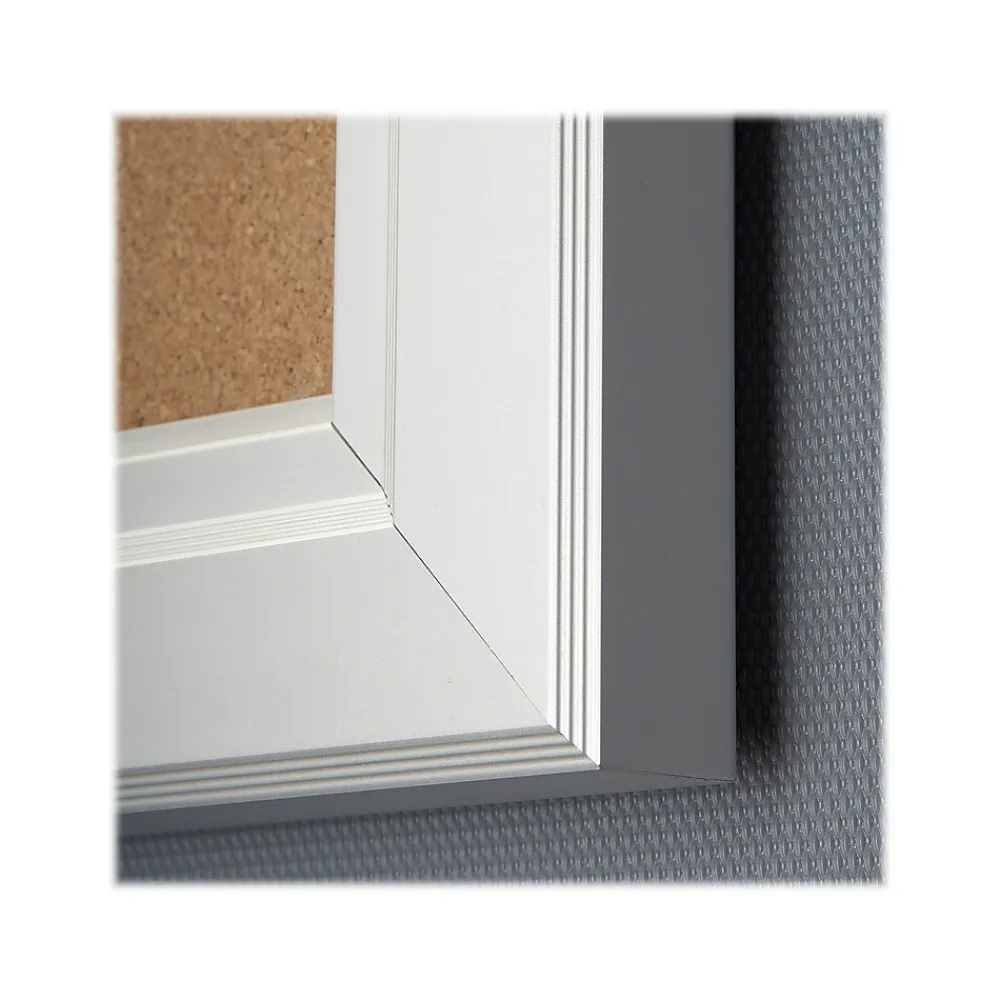 Bulletin*Azar Cork Enclosed Bulletin Board, Aluminum Frame, 29.72" x 23.03" (300223)