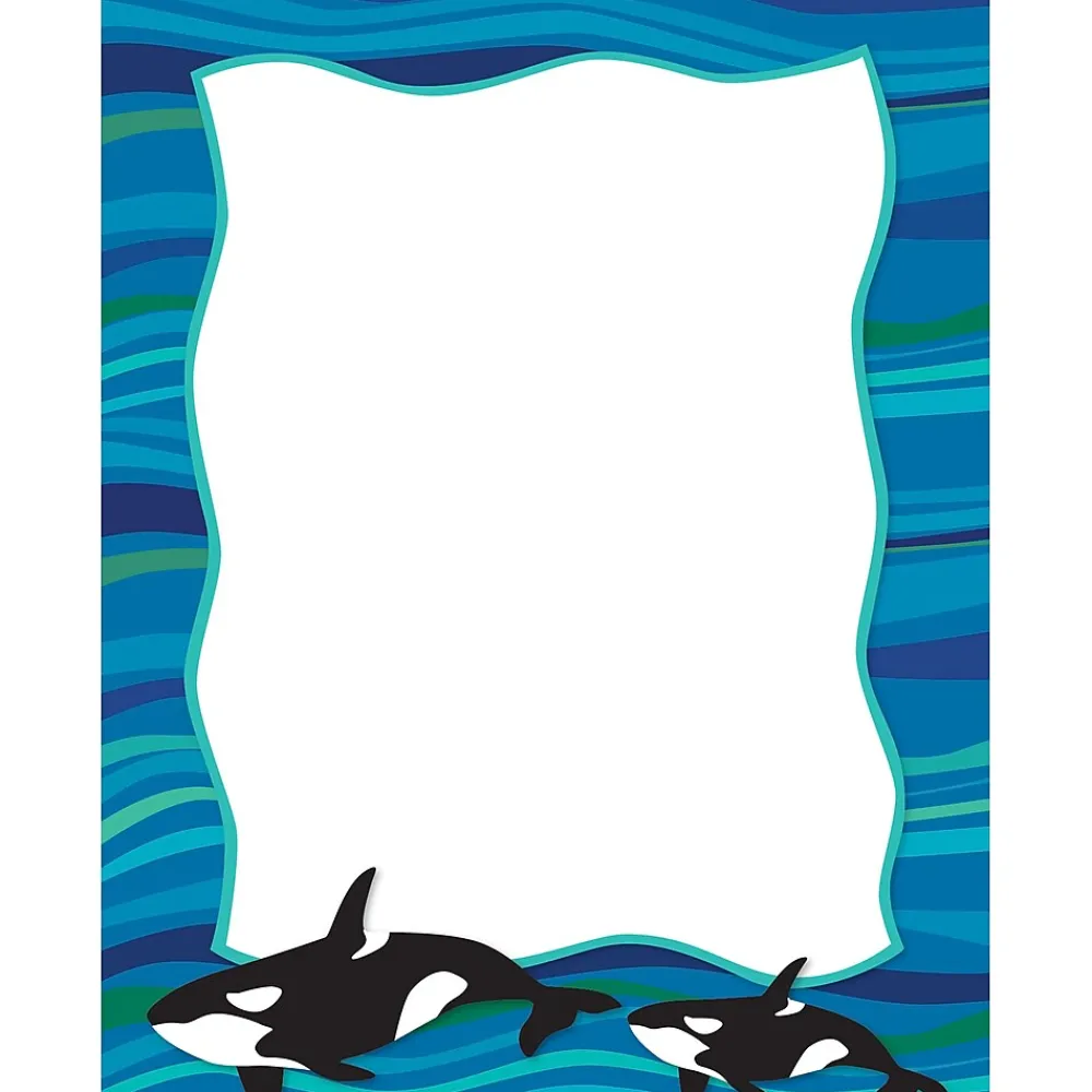 Classroom Paper*Barker Creek 8 1/2" x 11" Printer Paper, Whales, 50 per package (BC761)