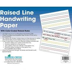 Classroom Paper*Barker Creek 8.5" x 11" Raised Line Handwriting Paper, 50 Sheets/Pack (5503)