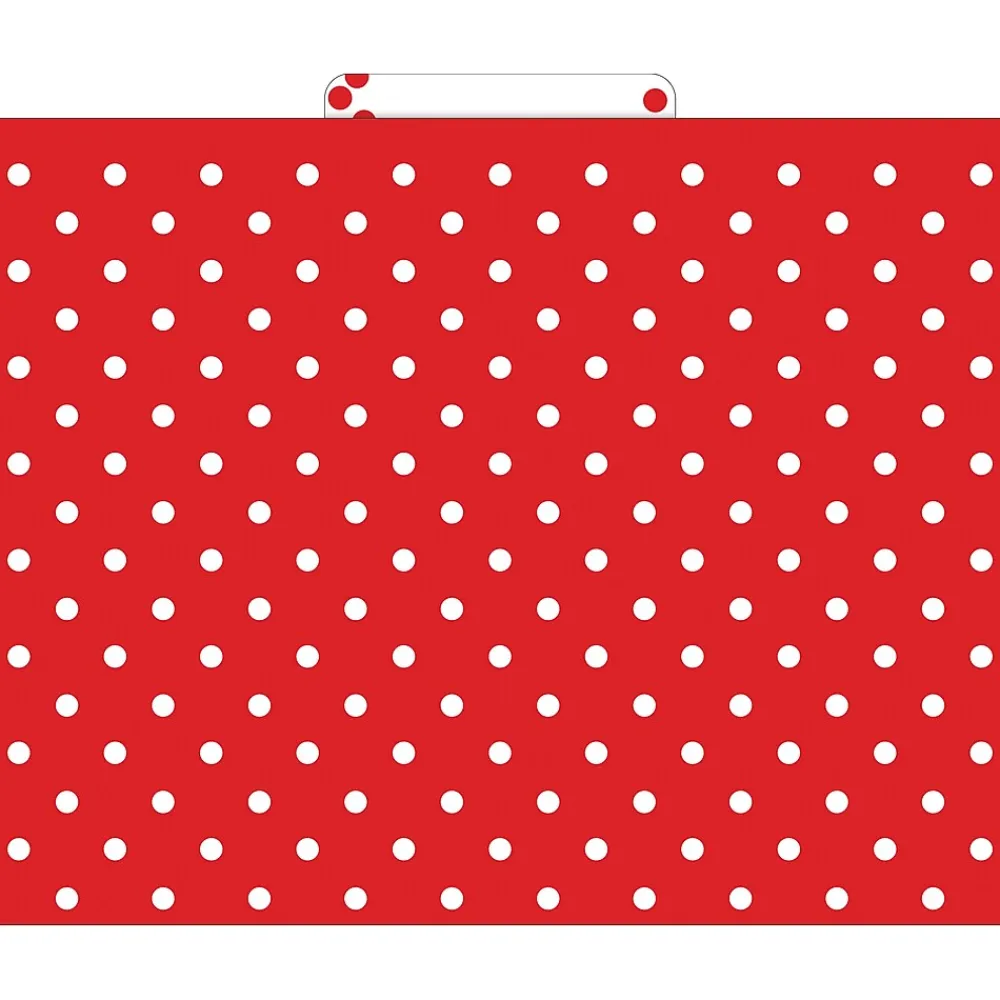 File Folders|Barker Creek File Folder Set, 1/3-Cut Tab, Letter Size, Red & White Dot, 36/Set (4393)