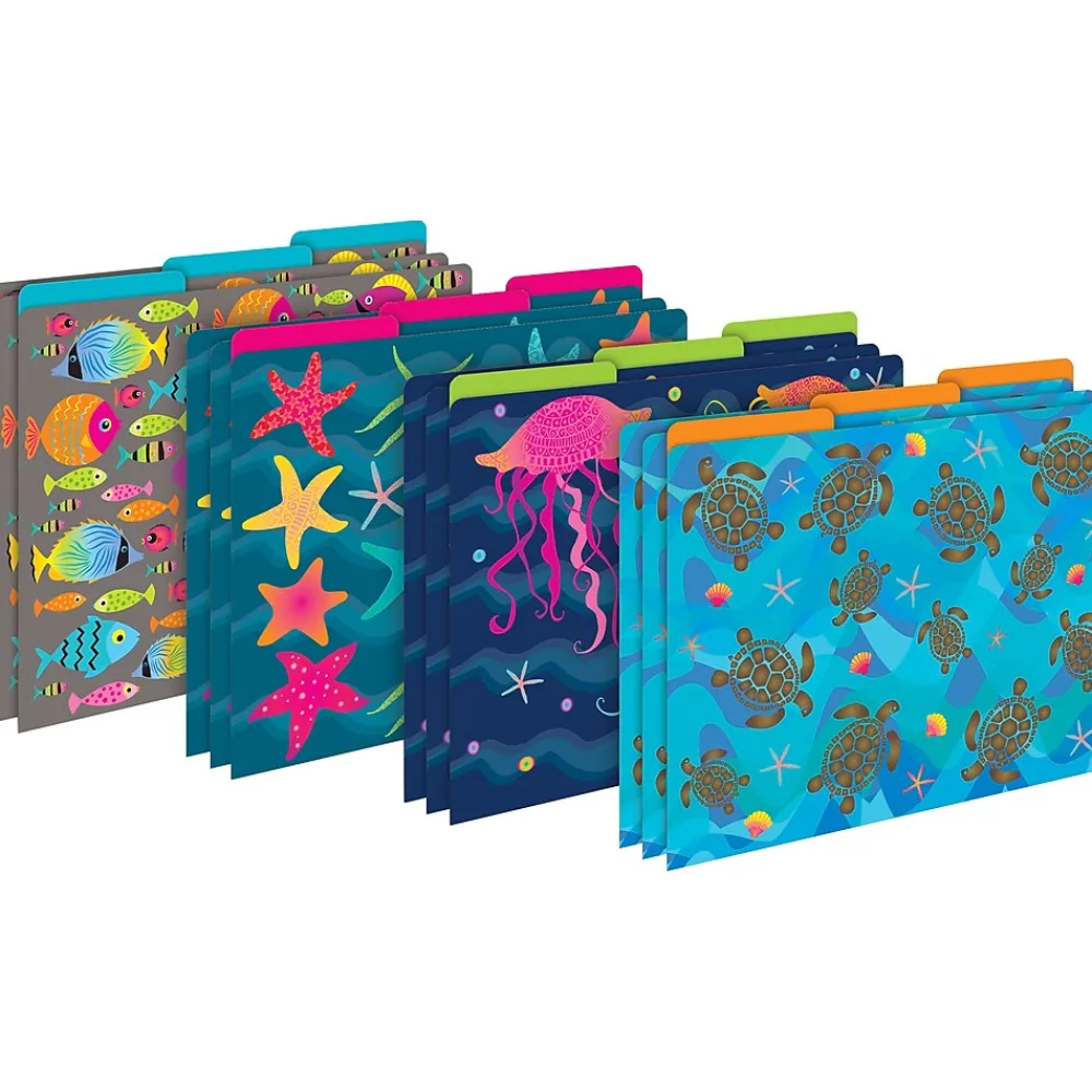 File Folders|Barker Creek File Folder Set, 1/3-Cut Tab, Letter Size, Kai Ola, 12/Pack (2006)