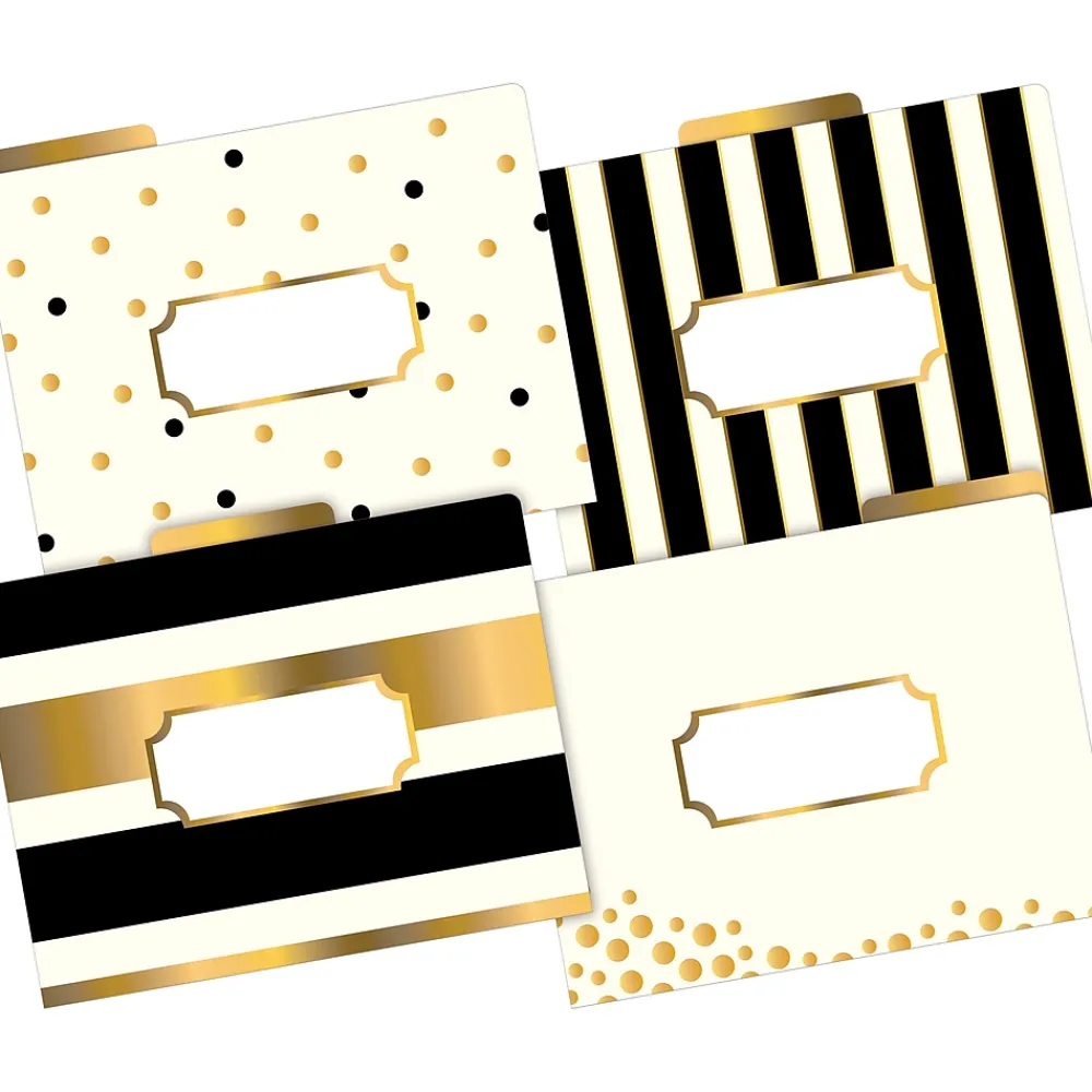 File Folders|Barker Creek File Folder Set, 1/3-Cut Tab, Letter Size, Gold, 12/Pack (2001)