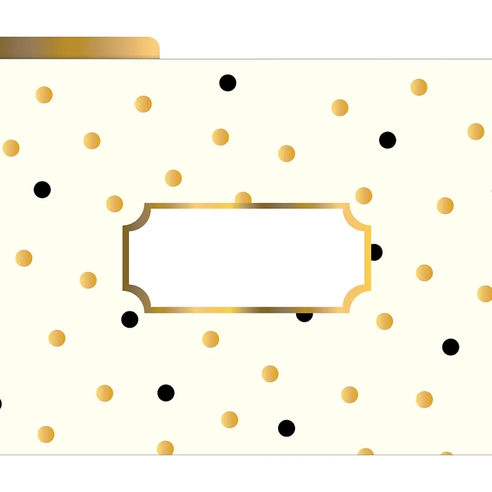 File Folders|Barker Creek File Folder Set, 1/3-Cut Tab, Letter Size, Gold, 12/Pack (2001)