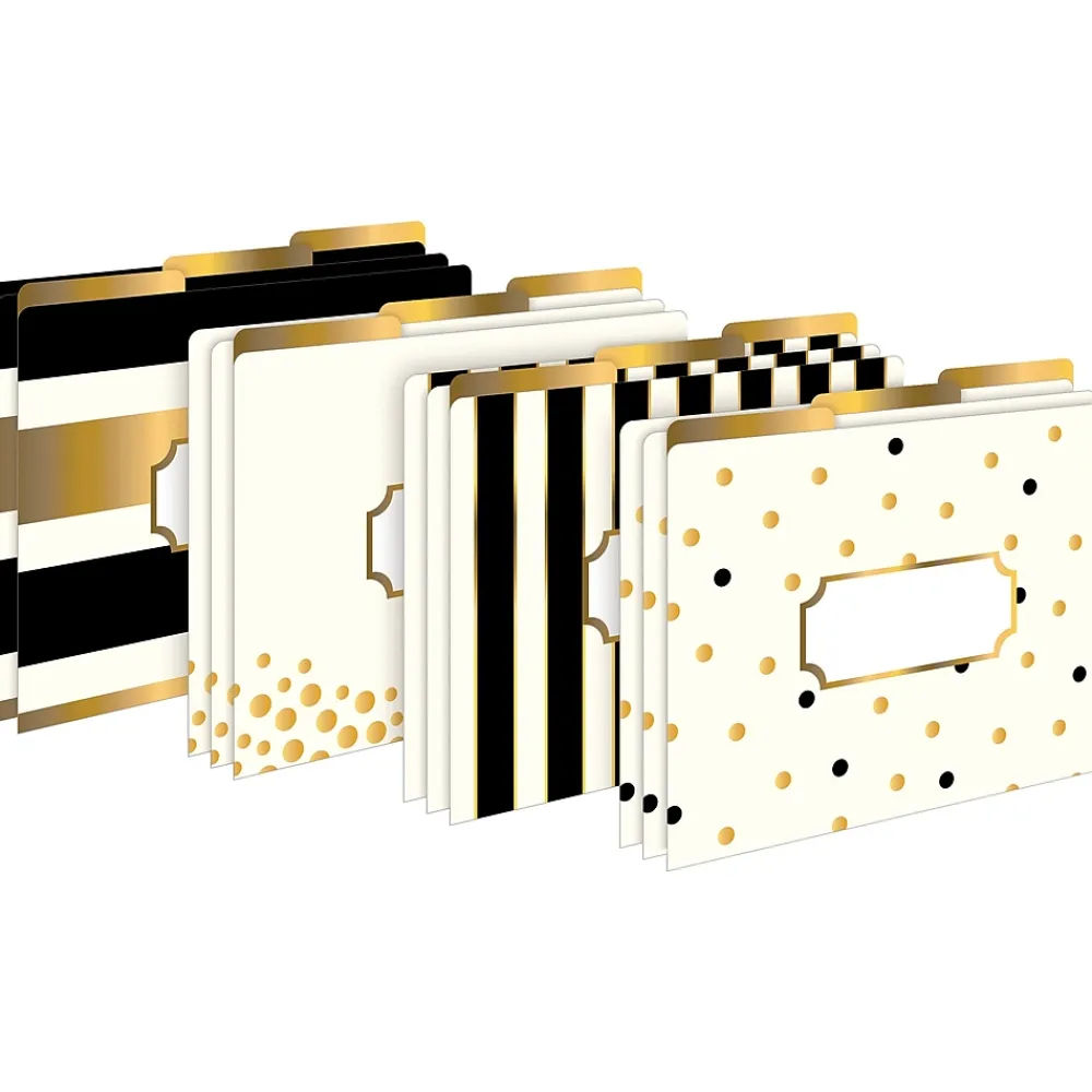 File Folders|Barker Creek Get Organized File Folder Set, 1/3-Cut Tab, Letter Size, Gold, 107/Set (139)