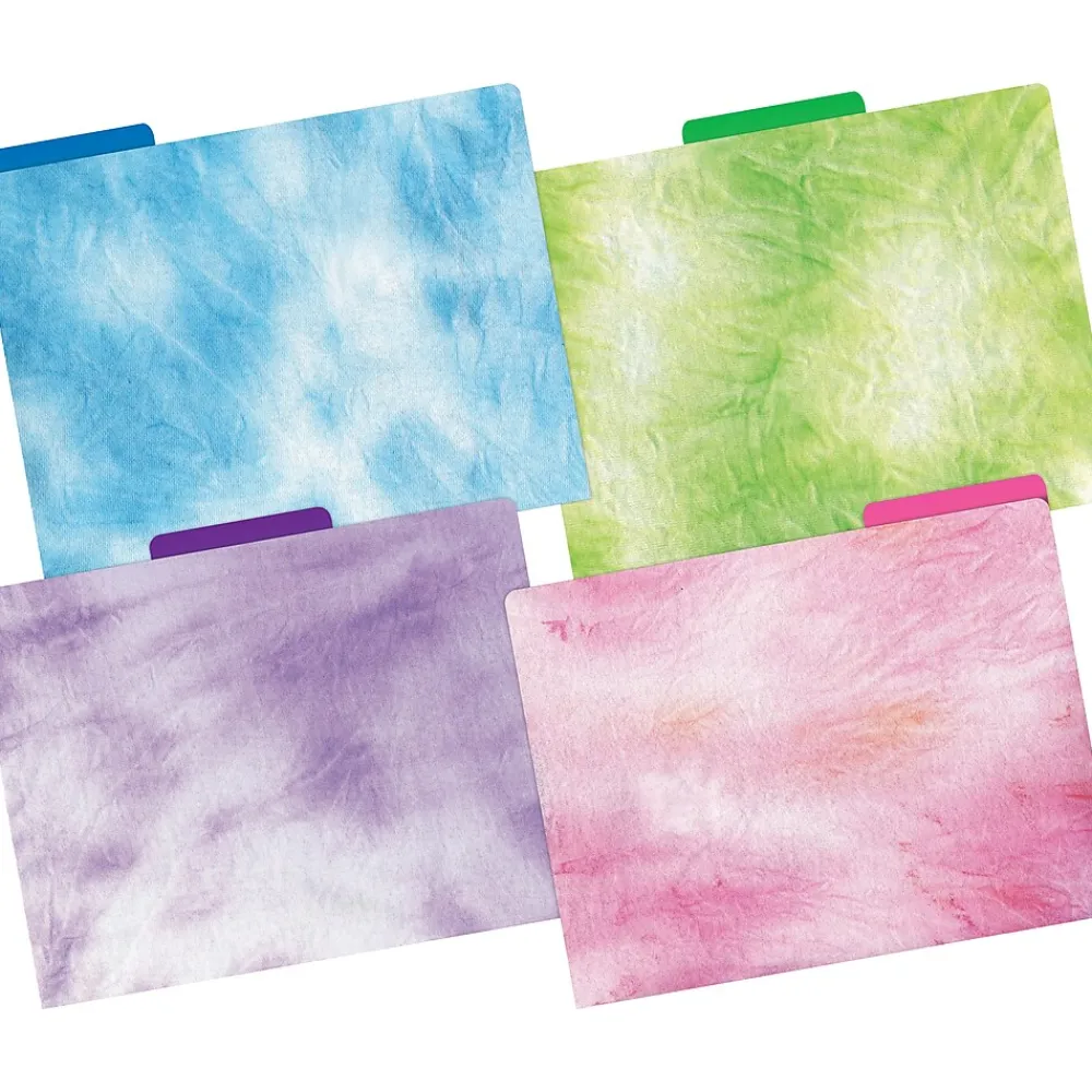 File Folders|Barker Creek Get Organized File Folder Set, 1/3-Cut Tab, Letter Size, Tie-Dye & Ombré, 107/Set (135)