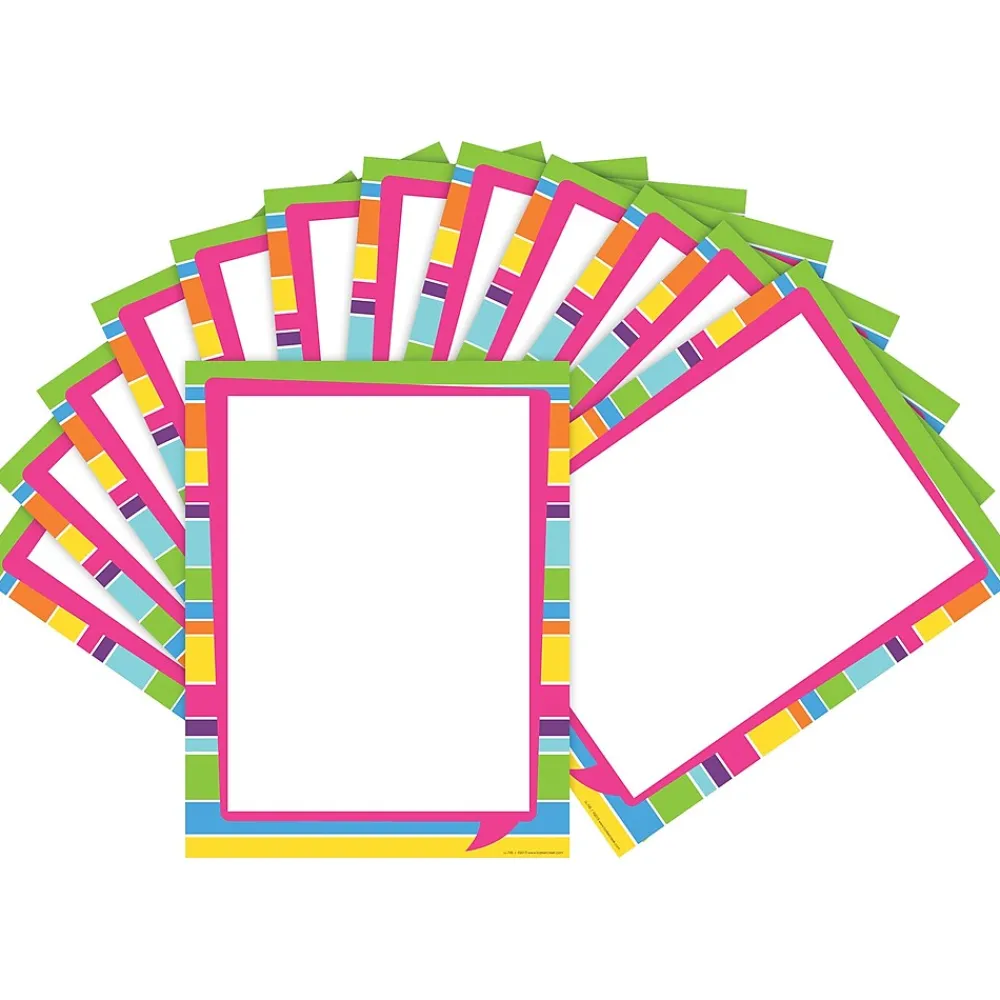Classroom Paper*Barker Creek Happy Bright Stripe Computer Paper, 100 Sheets/Set (BC3625)