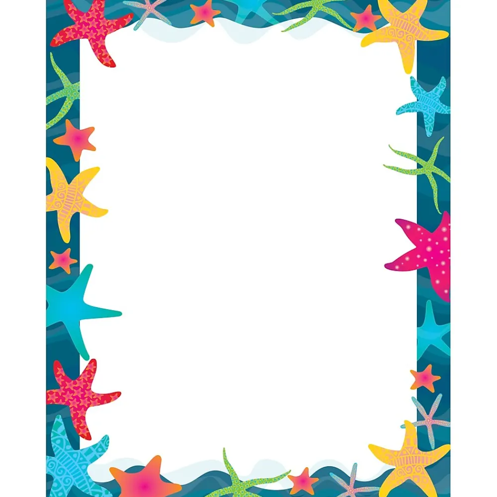 Classroom Paper*Barker Creek Kai Ola Starfish 8.5" x 11" Computer Paper, 50 Sheets/Pack (BC758)