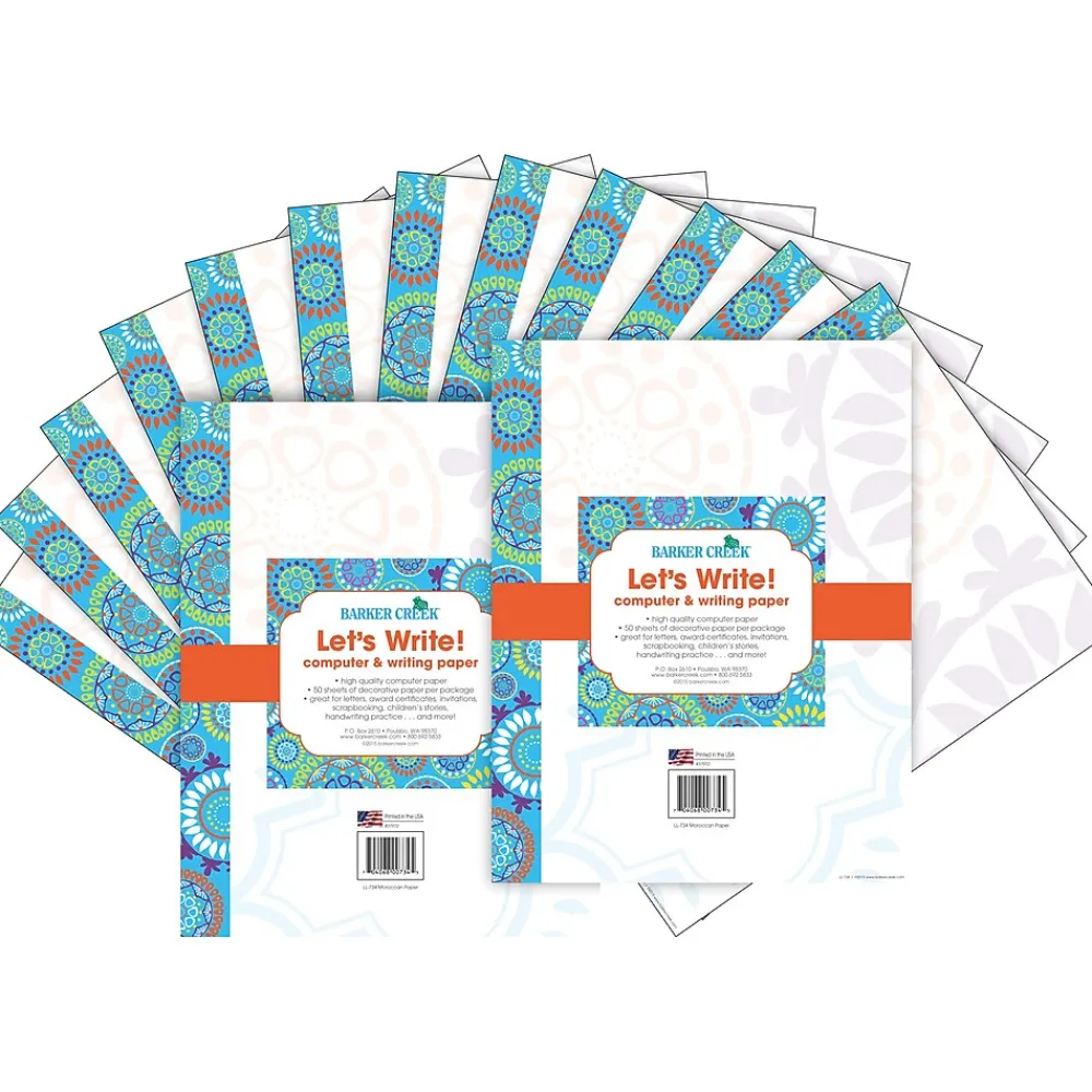 Classroom Paper*Barker Creek Moroccan Computer Paper, 100 Sheets/Set (BC3619)