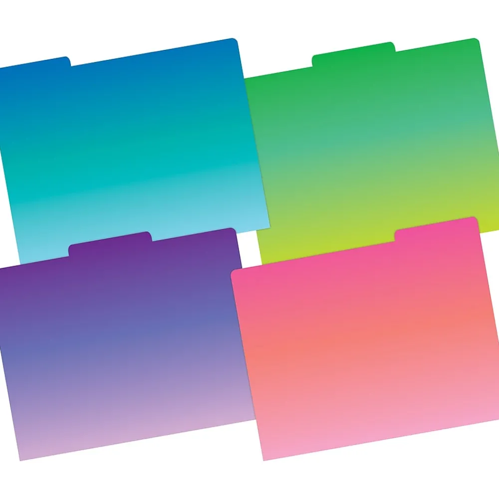 File Folders|Barker Creek Pink Tie-Dye File Folder, 1/3-Cut Tab, Letter Size, Assorted, 107/Set (157)