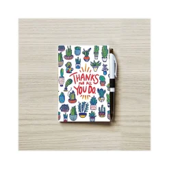 Journals|Baudville Colorific Value Thanks for All You Do Journal with Pen, 4" x 6", Ruled, Multicolor, 5/Pack (70888P5)