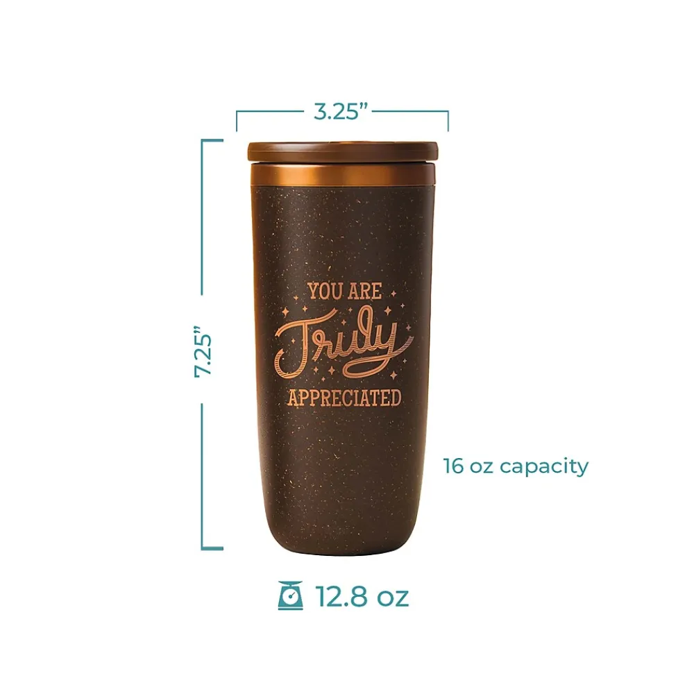 Cosmic Copper Truly Appreciated Tumbler, Brown/Copper, 16 oz. (93539)<Baudville Online