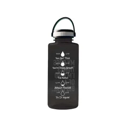 Baudville Drink it Up! "Big Deal" Plastic Water Bottle, 36 oz., Black, 2/Pack (1396378P231)