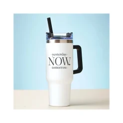 Baudville Thirst Quencher NOW Tumbler, White, 40 Oz. (93444)