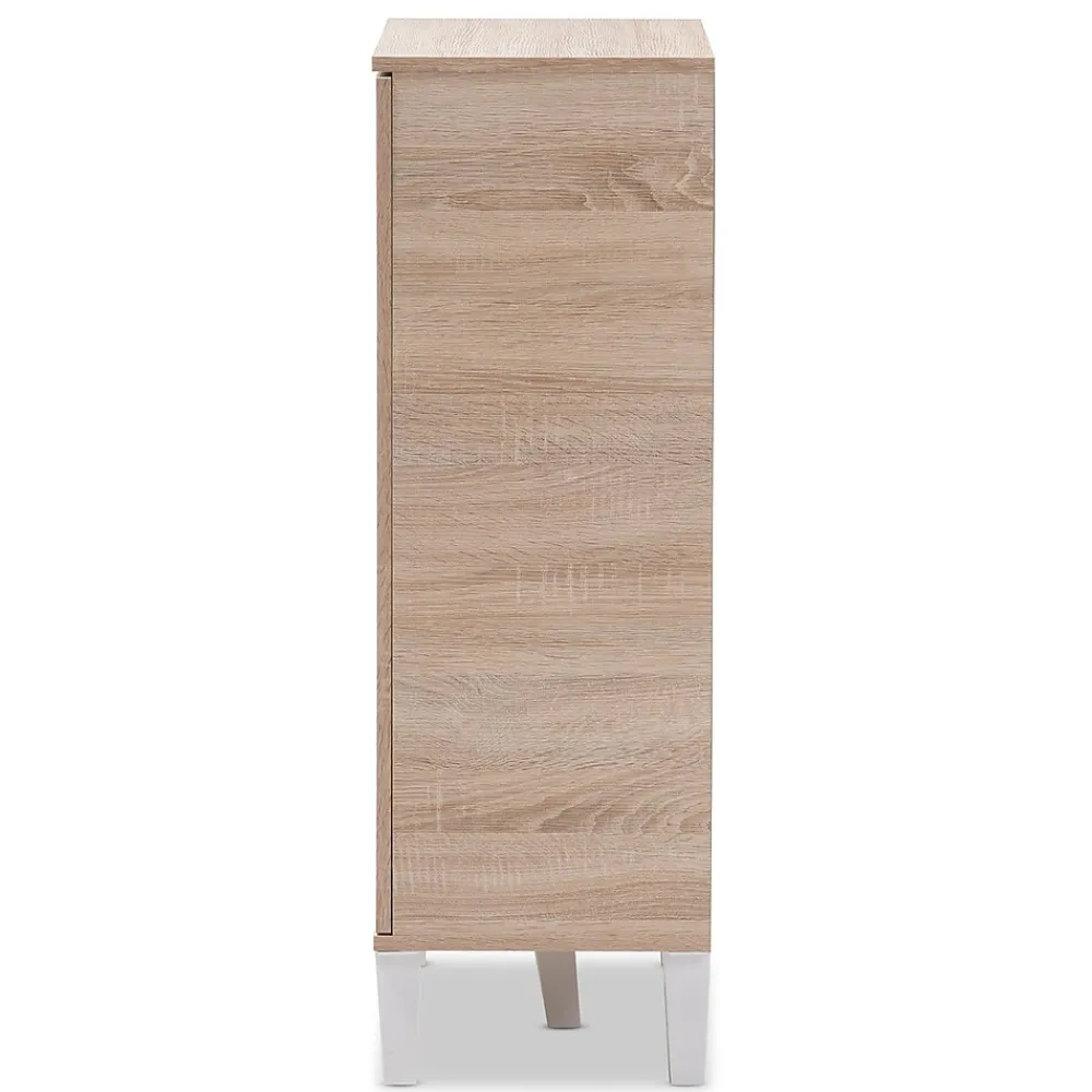 Storage Cabinets*Baxton Studio Adelina 41" High 1-Door Shoe Cabinet, Light Brown (2633-7710-STPL)