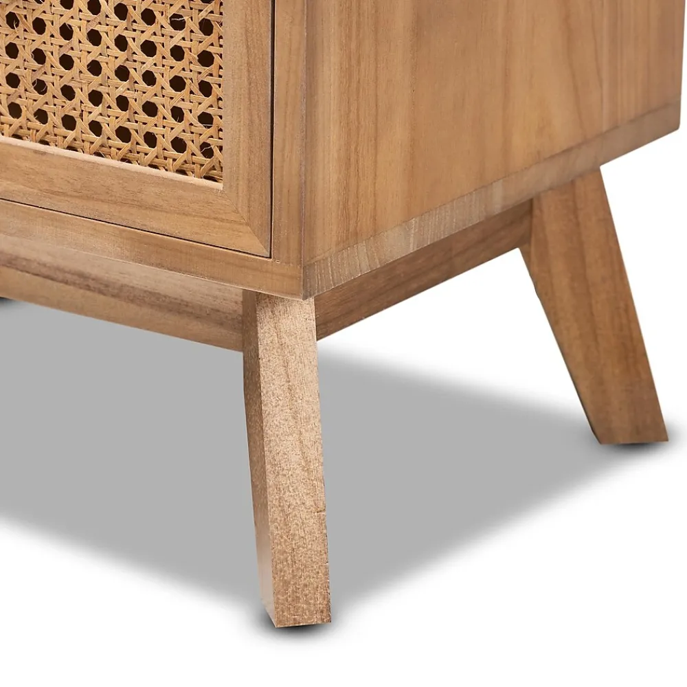 Storage Cabinets*Baxton Studio Baden 19.7" High 2-Drawer Nightstand, Natural Brown and Walnut Brown (201-12260-HiT)