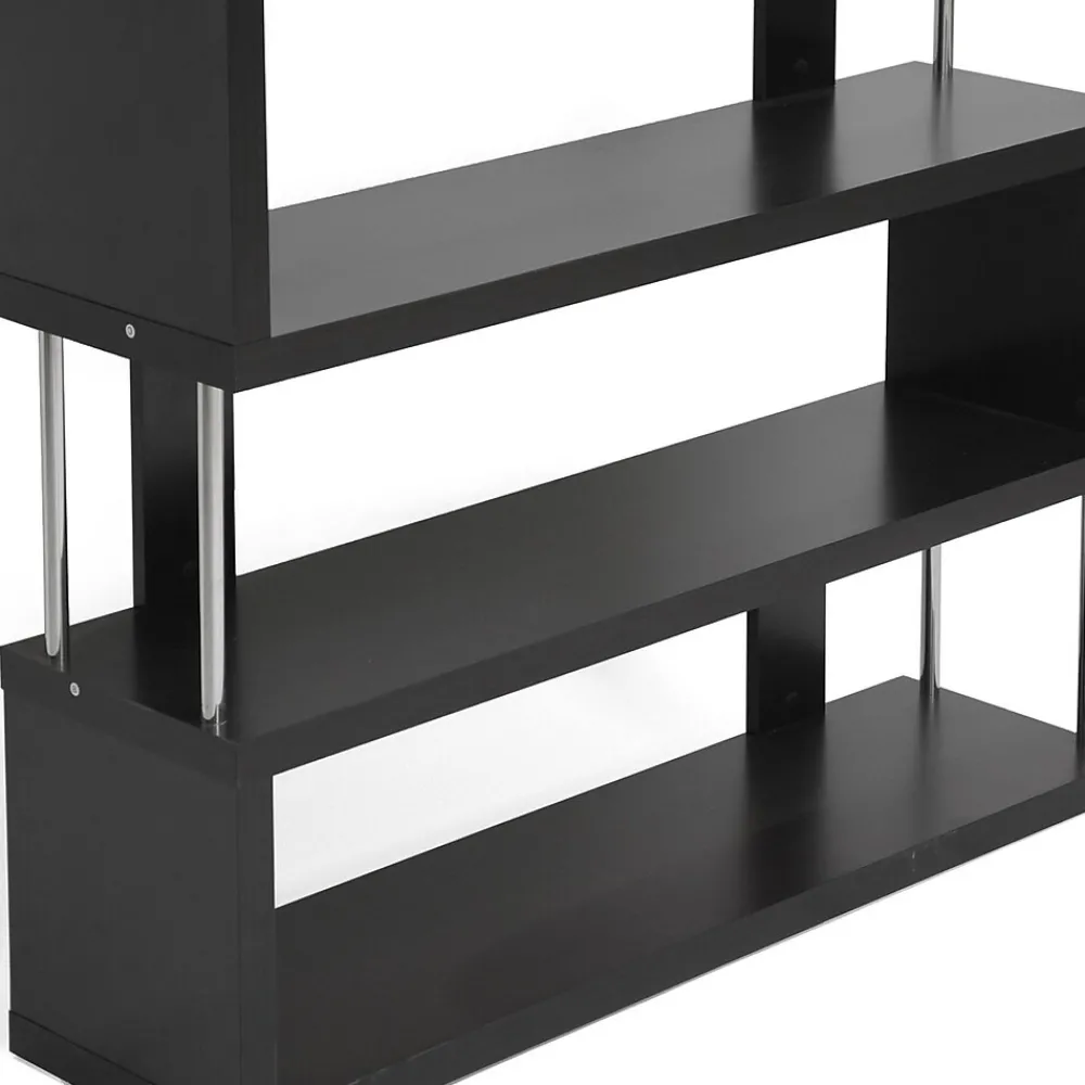 Bookcases*Baxton Studio Barnes 43.38'' W x 11.5'' D Bookshelf, Dark Brown (4339-STPL)