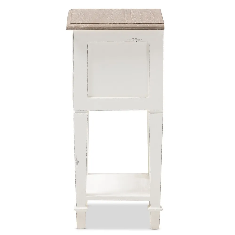 Storage Cabinets*Baxton Studio Dauphine 26" High 2-Drawer Nightstand, White (2633-7577-STPL)
