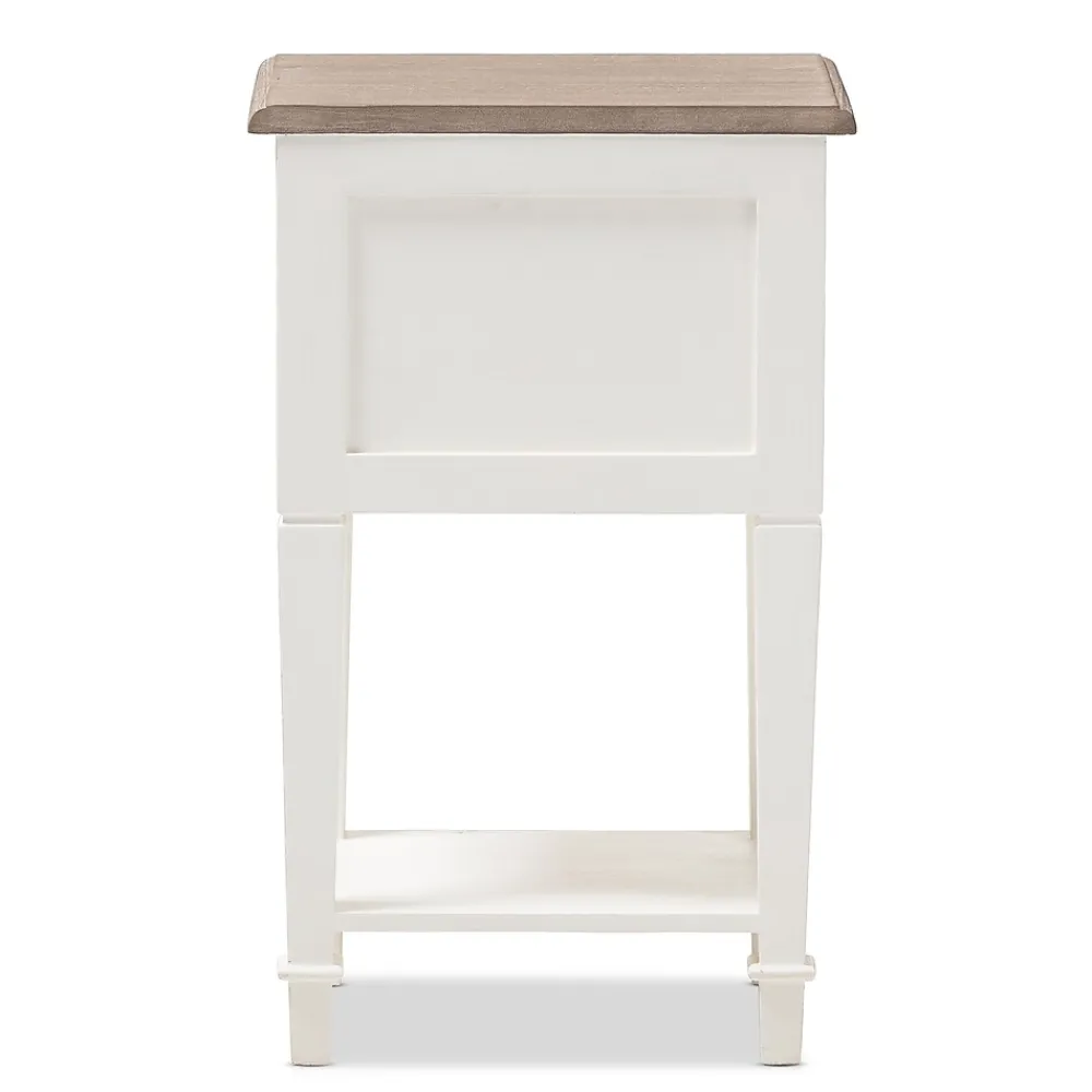 Storage Cabinets*Baxton Studio Dauphine 26" High 2-Drawer Nightstand, White (2633-7577-STPL)