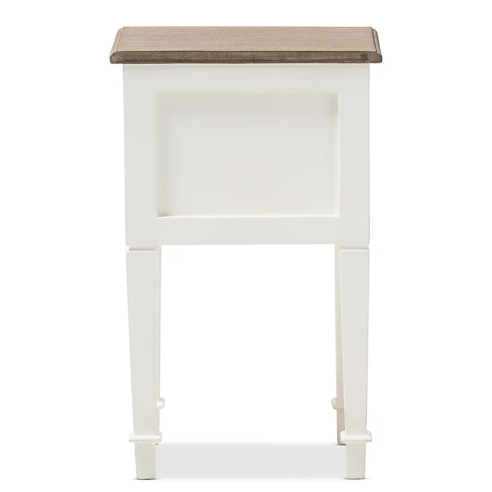 Storage Cabinets*Baxton Studio Dauphine 26" High 1-Drawer Nightstand, White (2633-7575-STPL)