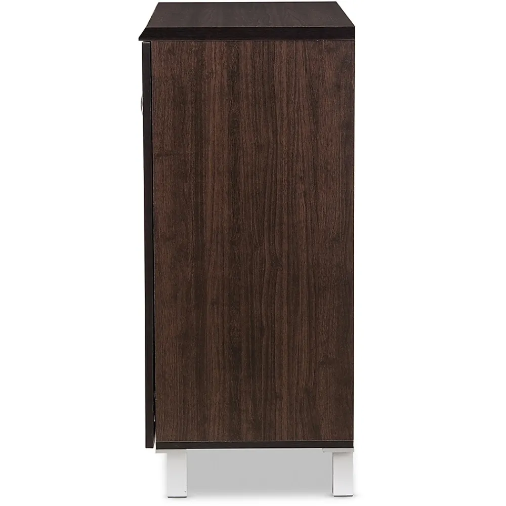 Storage Cabinets*Baxton Studio Excel 35.1" High 2-Shelf Storage Cabinet, Dark Brown (119-6498-HiT)