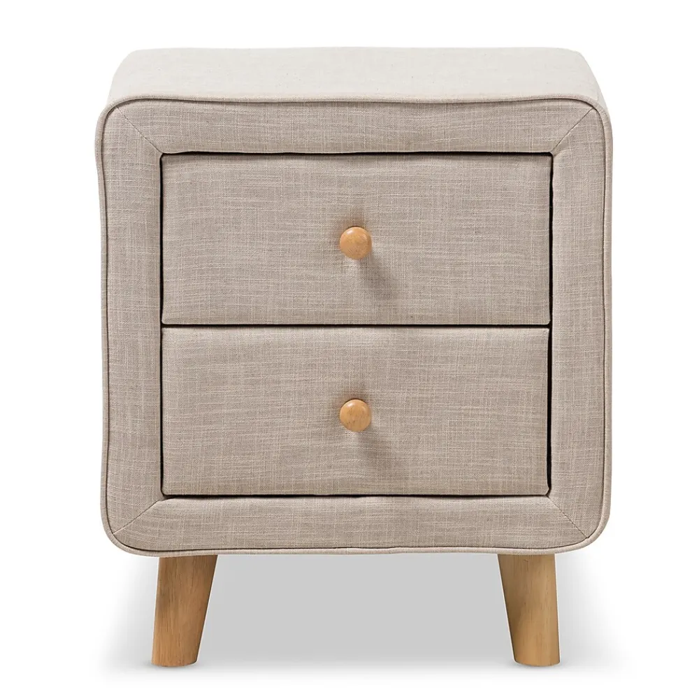Storage Cabinets*Baxton Studio Jonesy 23" High Nightstand, Beige (2633-7289-STPL)