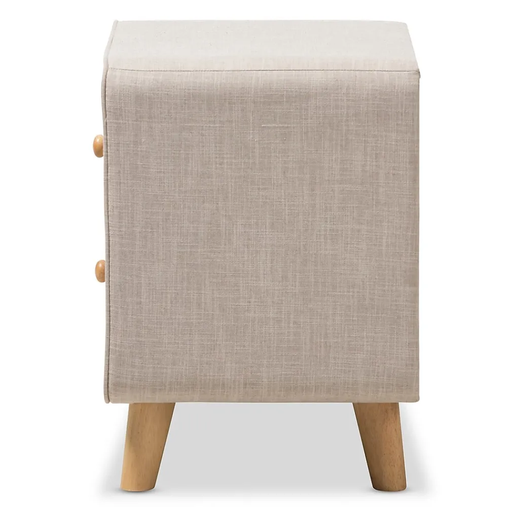 Storage Cabinets*Baxton Studio Jonesy 23" High Nightstand, Beige (2633-7289-STPL)