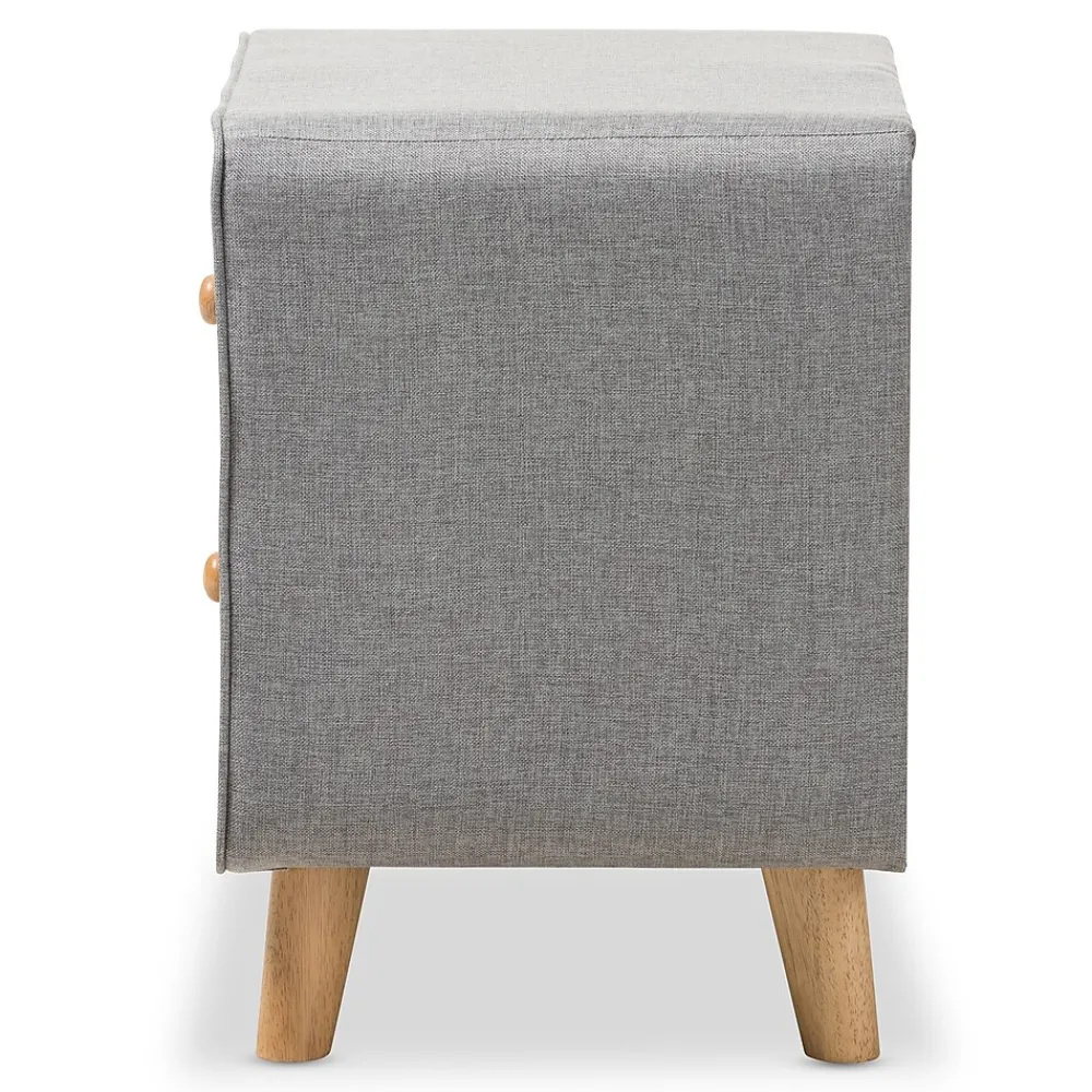 Storage Cabinets*Baxton Studio Jonesy 23" High Nightstand, Gray (2633-7288-STPL)
