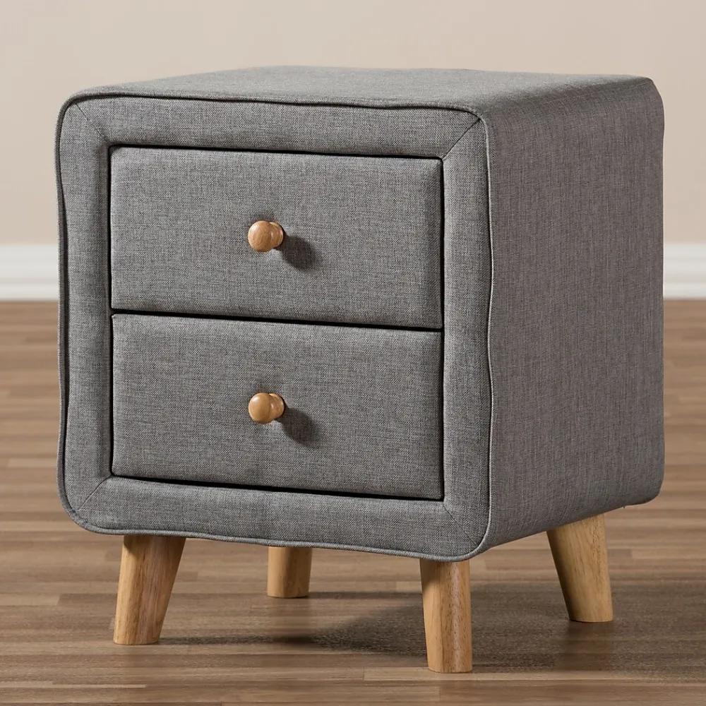 Storage Cabinets*Baxton Studio Jonesy 23" High Nightstand, Gray (2633-7288-STPL)