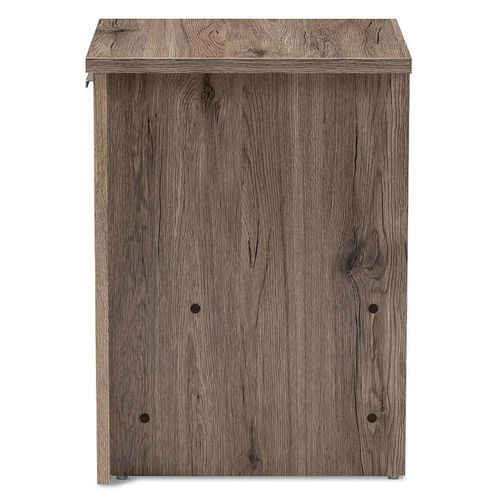 Storage Cabinets*Baxton Studio Laverne 21.65" High 2-Shelf Nightstand, Oak Brown (146-8295-HiT)