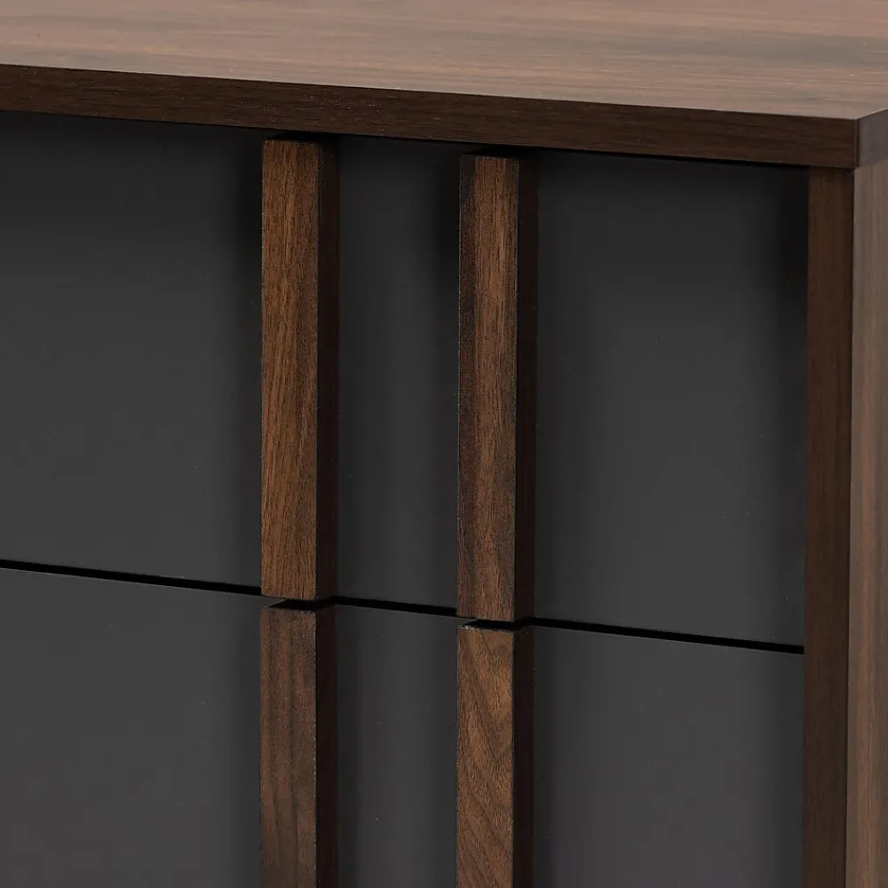 Storage Cabinets*Baxton Studio Naoki 25.6" High 6-Drawer Dresser, Grey and Walnut (168-10930-HiT)