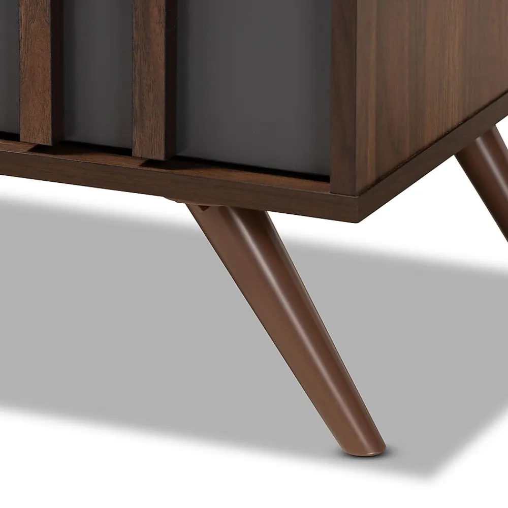 Storage Cabinets*Baxton Studio Naoki 25.6" High 6-Drawer Dresser, Grey and Walnut (168-10930-HiT)