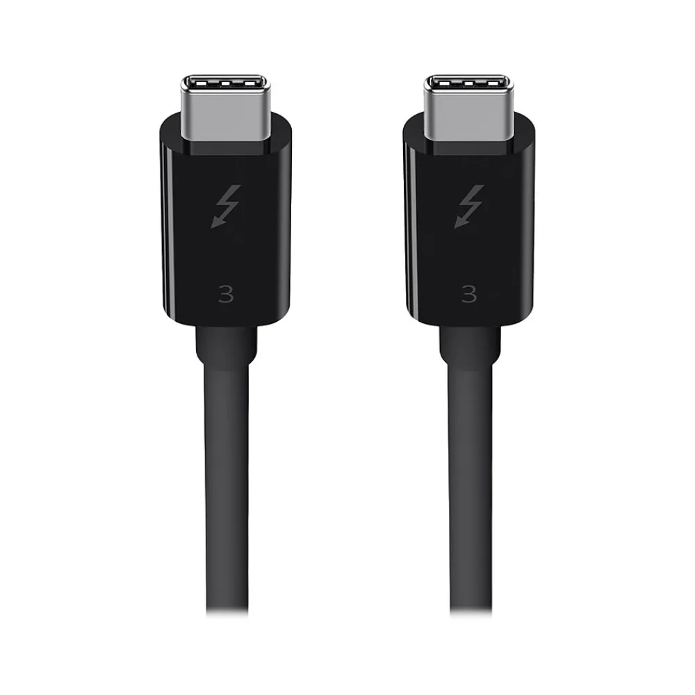Belkin 2.6' USB Thunderbolt 3 USB-C to USB-C Cable, Black (F2CD084BT0.8MBK)