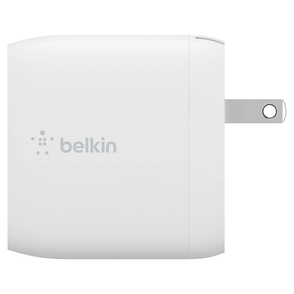 BOOST CHARGE Dual USB-A Wall Charger, 24W + USB-A to USB-C Cable, White (WCE001dq1MWH)<Belkin Best