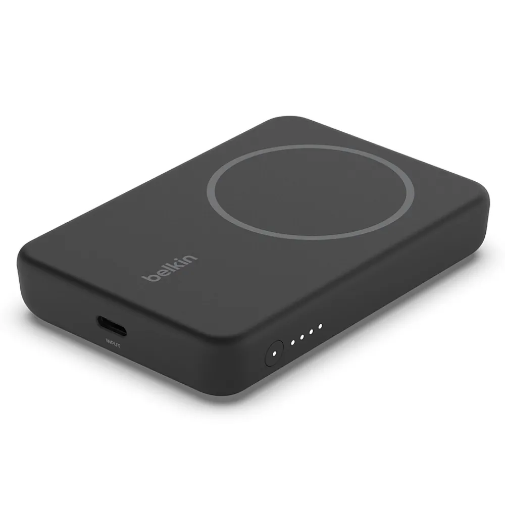 BOOST CHARGE Magnetic Wireless Power Bank for iPhone 12/13/14, 5000mAh, Black (BPD004btBK)<Belkin New