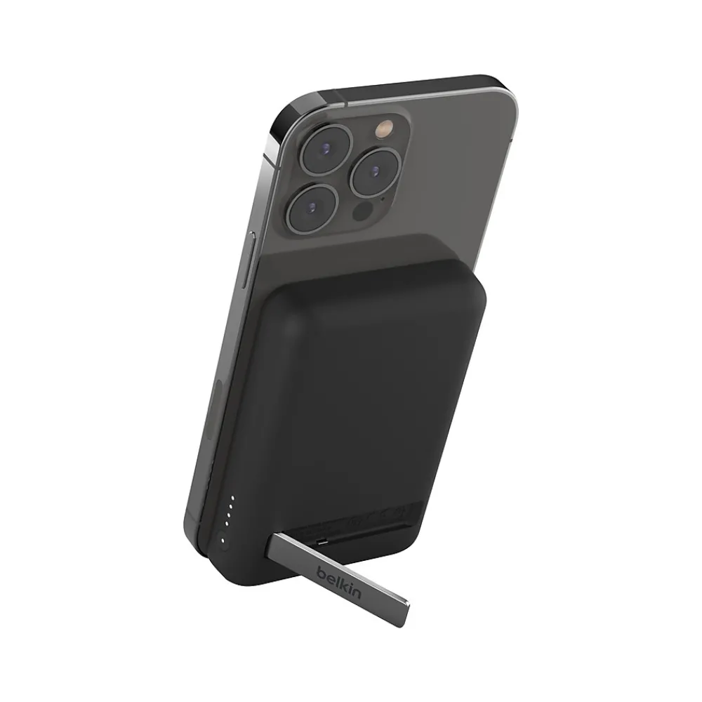 BOOST CHARGE Magnetic Wireless Power Bank for iPhone 12/13/14, 5000mAh, Black (BPD004btBK)<Belkin New