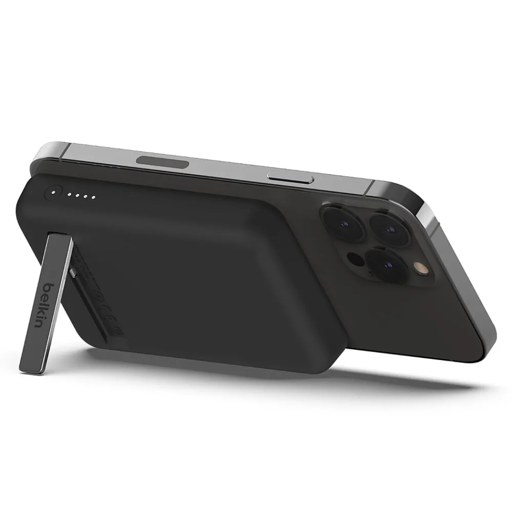 BOOST CHARGE Magnetic Wireless Power Bank for iPhone 12/13/14, 5000mAh, Black (BPD004btBK)<Belkin New