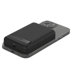 BOOST CHARGE Magnetic Wireless Power Bank for iPhone 12/13/14, 5000mAh, Black (BPD004btBK)<Belkin New