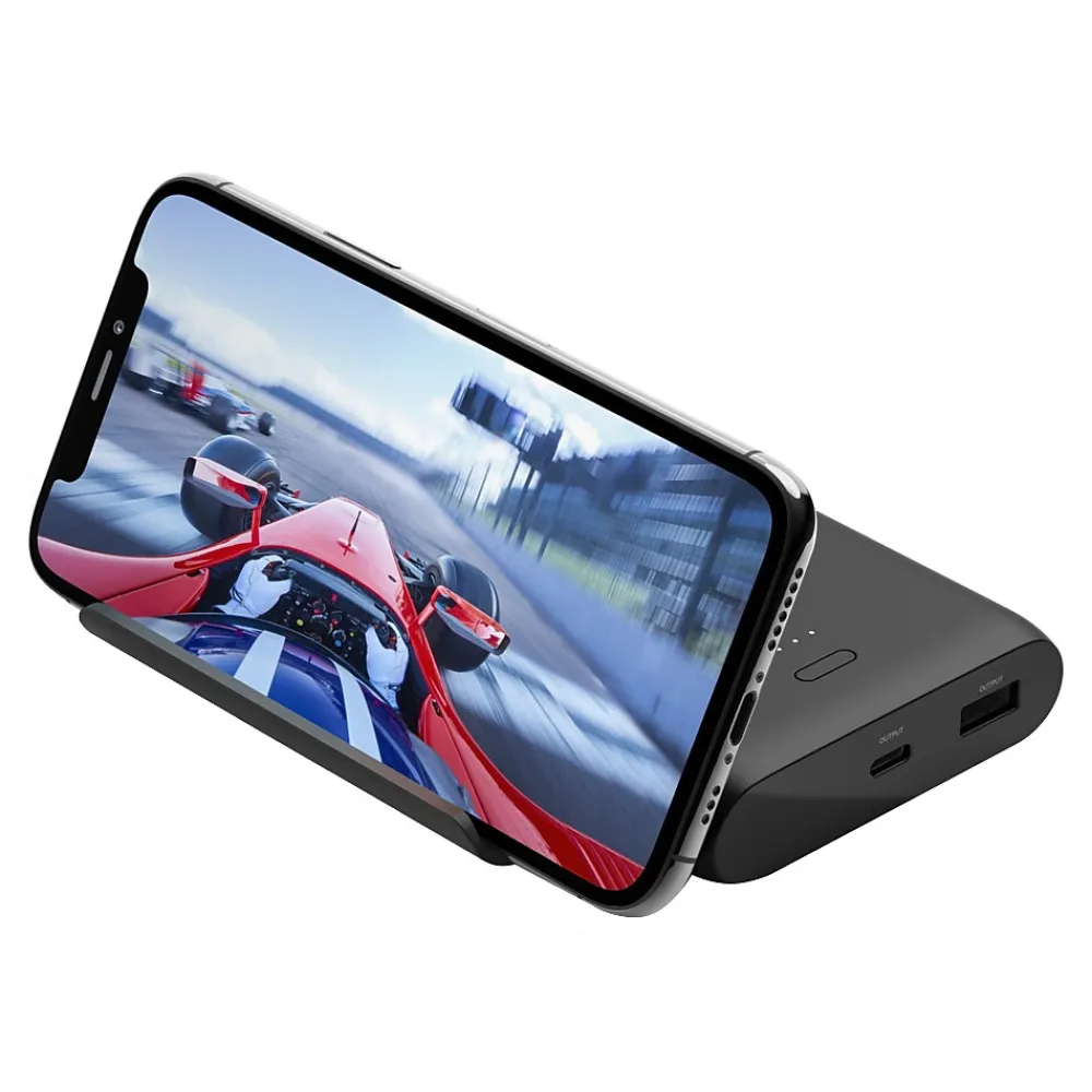 BOOST CHARGE USB Power Bank with Stand for Most Smartphones, 10000mAh, Black (BPZ002BTBK)<Belkin Hot