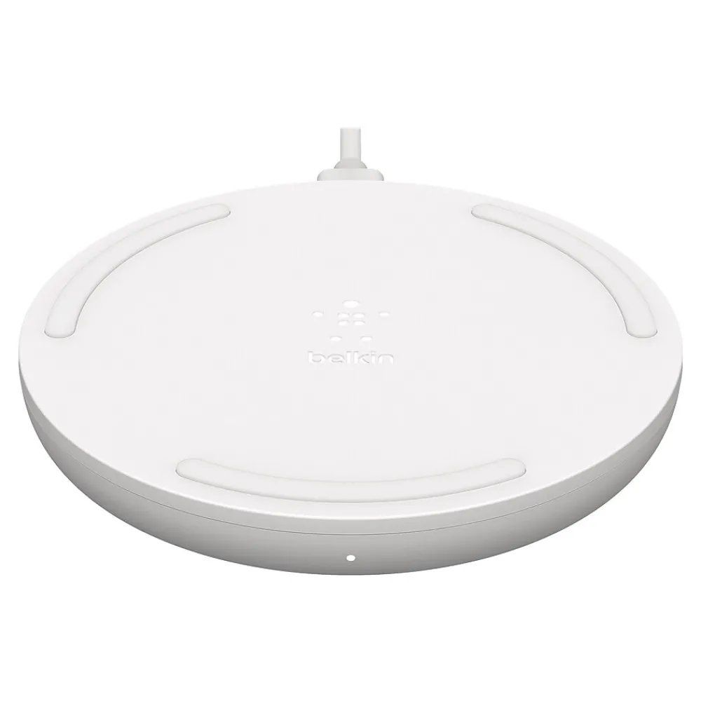 BOOST CHARGE Wireless Charging Pad for Most Smartphones, White (WIA001TTWH)<Belkin